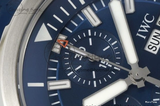 MIROTIME 0416 Attractive Aquatimer Chrono SS RSF 1:1 Best Edition Blue Dial on Blue Rubber Strap A 7056